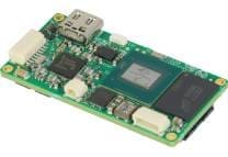 A single-board computer with integrated circuits and connectors for drones.