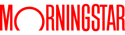 The image displays the logo of Morningstar, with the word "Morningstar" written in bold red letters. The second "O" is represented as a semicircle resembling a rising sun.