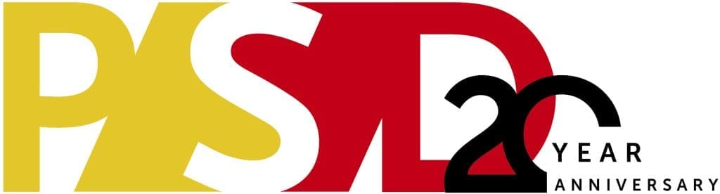 Logo featuring the letters "PSD" in yellow and red, with a stylized black "20" in the foreground and the words "YEAR ANNIVERSARY" below—a perfect fit for AI-Ready Infrared Cameras technology by Maris Tech.