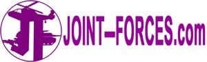 Logo for Joint-Forces.com featuring a purple helicopter and tank inside a circle, with text "JOINT-FORCES.com" to the right.